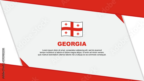 Georgia Flag Abstract Background Design Template. Georgia Independence Day Banner Cartoon Vector Illustration. Georgia Independence Day