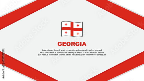 Georgia Flag Abstract Background Design Template. Georgia Independence Day Banner Cartoon Vector Illustration. Georgia Template