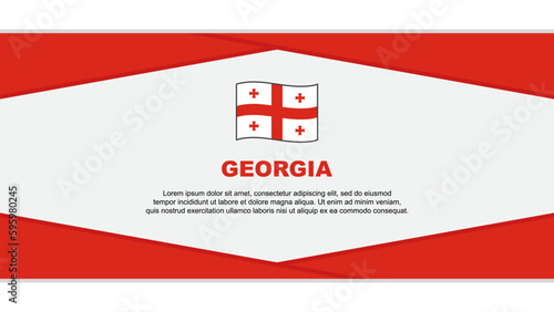 Georgia Flag Abstract Background Design Template. Georgia Independence Day Banner Cartoon Vector Illustration. Georgia Vector
