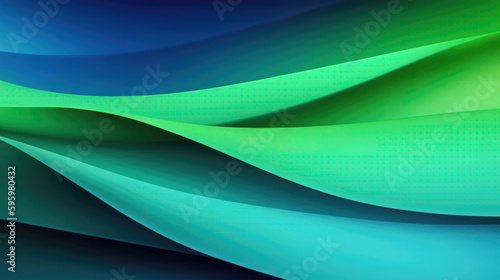 abstract background with blue and green wavy lines. vector illustration