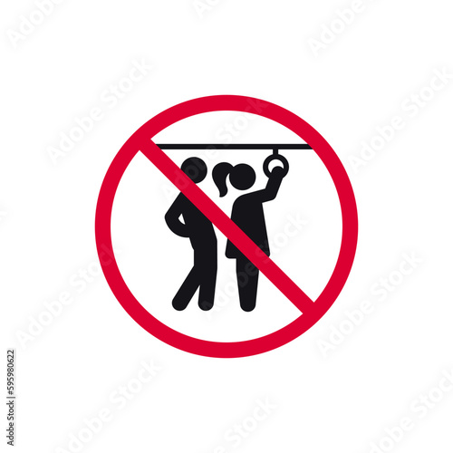 No sexual abuse prohibited sign, no physical abuse forbidden modern round sticker, vector illustration.