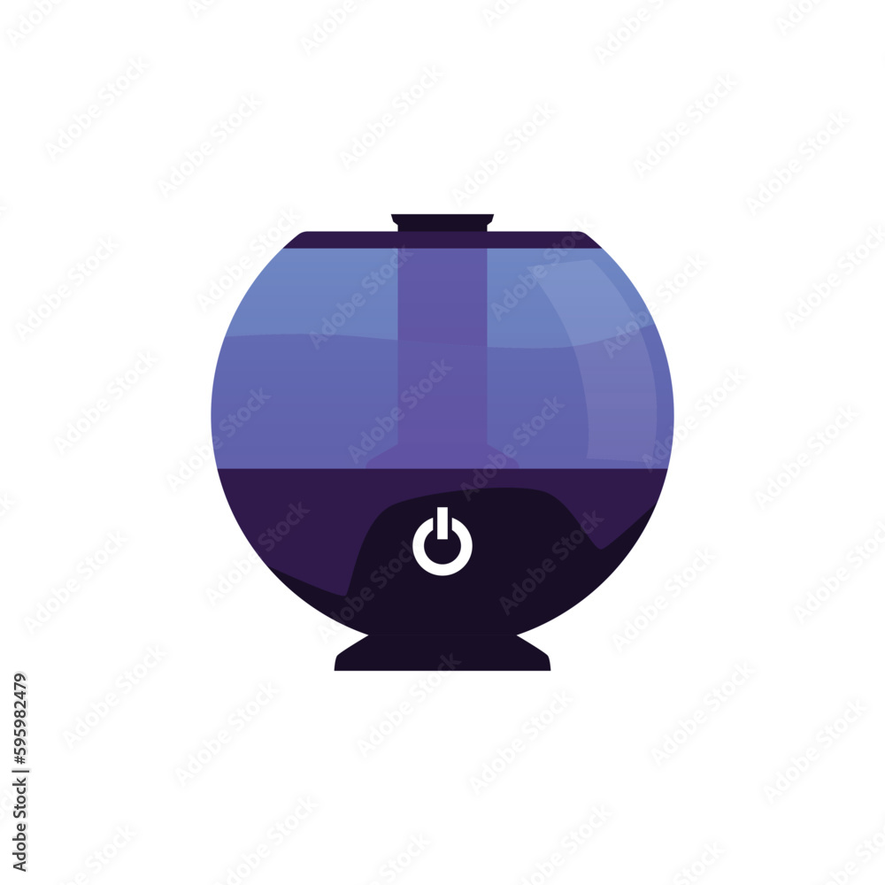 Obraz premium Round humidifier device flat style, vector illustration