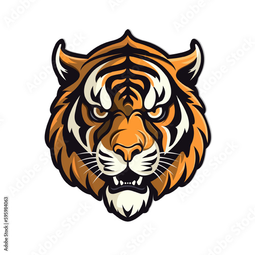 Tiger logo. Beautiful tiger head logo. Tiger logo vector on white background