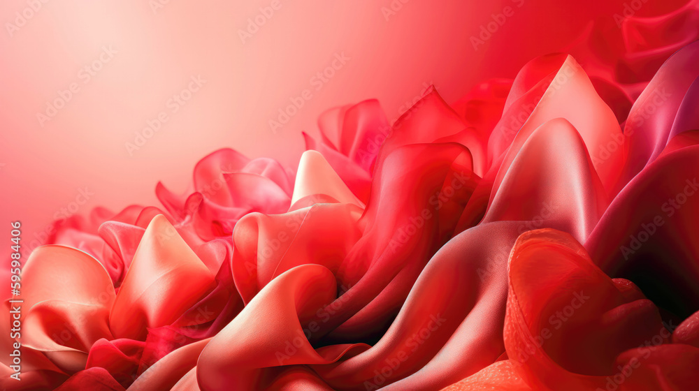 Naklejka premium abstract background of red and pink silk fabric.