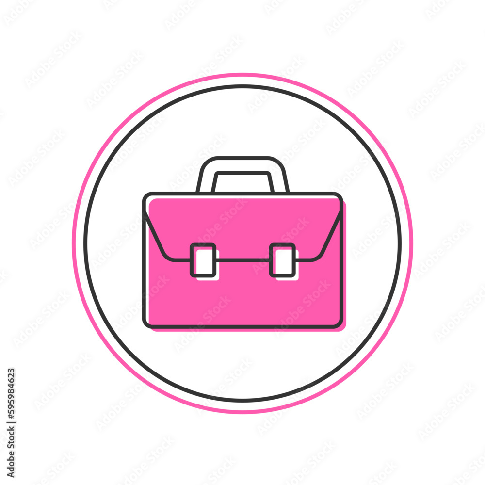 Filled outline Briefcase icon isolated on white background. Business case sign. Business portfolio. Vector Filled outline Briefcase icon isolated on white background. Business case sign. Business portfolio. Vector