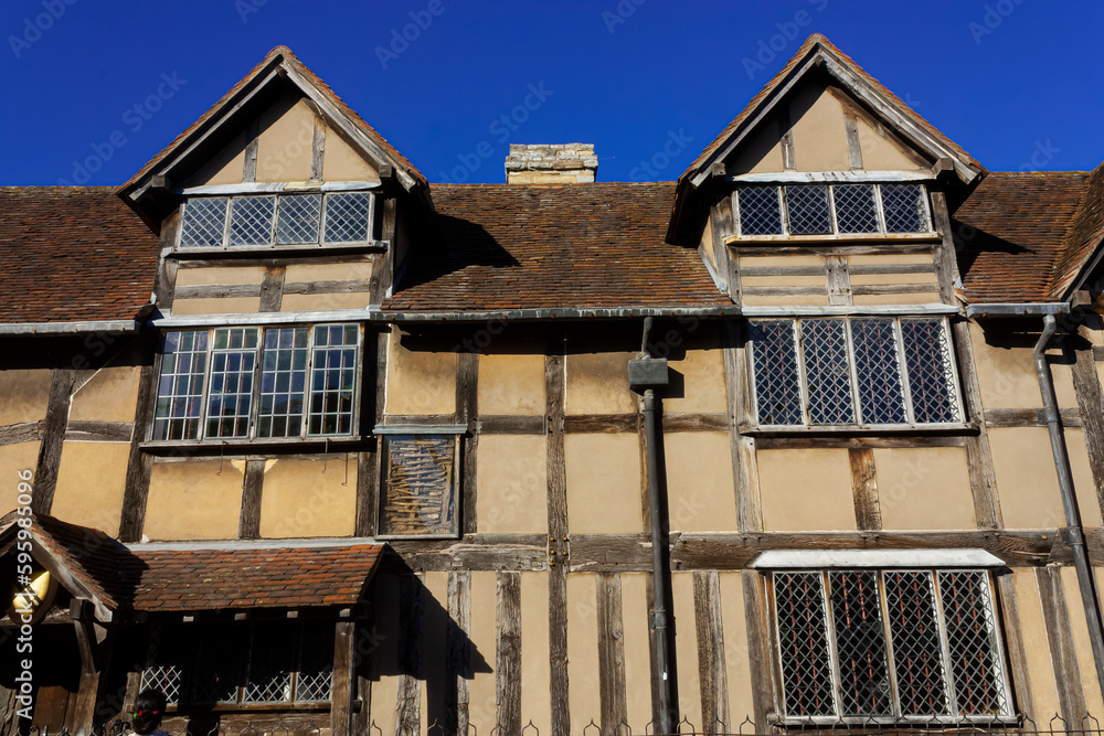 Close up of a an old English house
