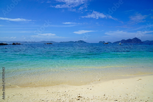 tropical idyllic beach on palawan island in el nido © chriss73