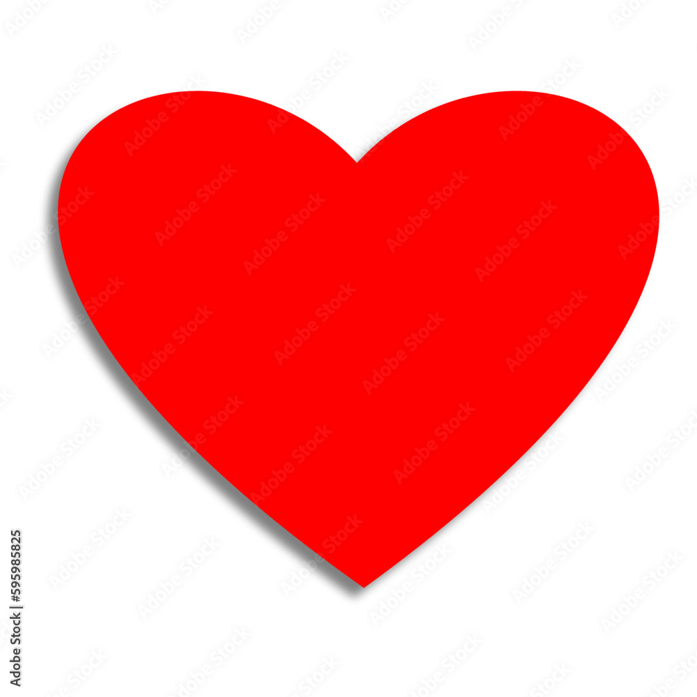 red heart isolated on white