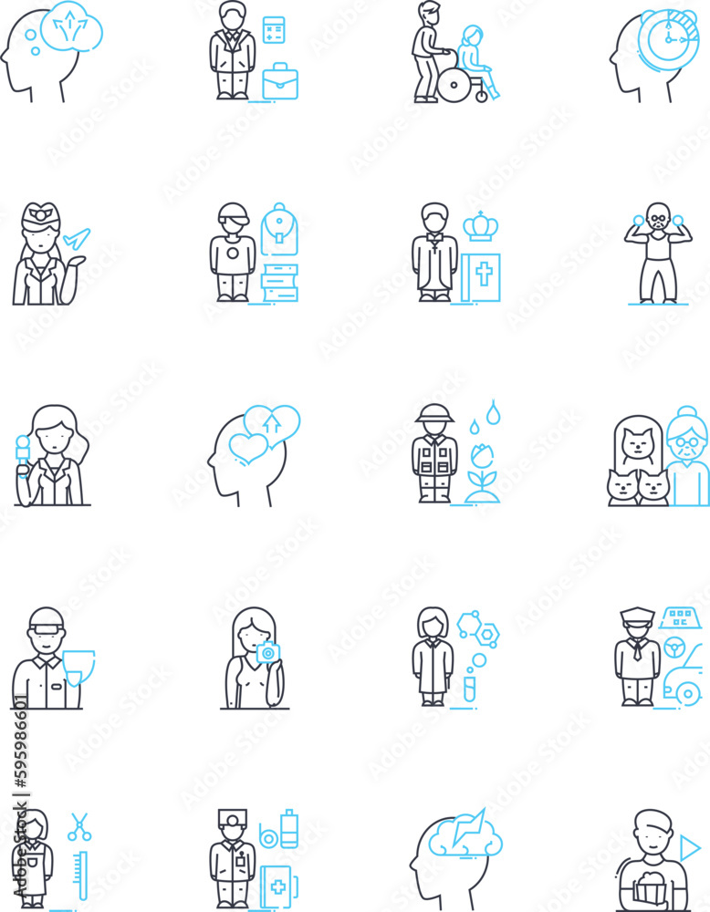 Neurology linear icons set. Synapse, Neurotransmitter, Cognition, Psychosis, Epilepsy, Dementia, Encephalitis line vector and concept signs. Brainstem,Meningitis,Glioma outline illustrations Neurology linear icons set. Synapse, Neurotransmitter, Cognition, Psychosis, Epilepsy, Dementia, Encephalitis line vector and concept signs. Brainstem,Meningitis,Glioma outline illustrations