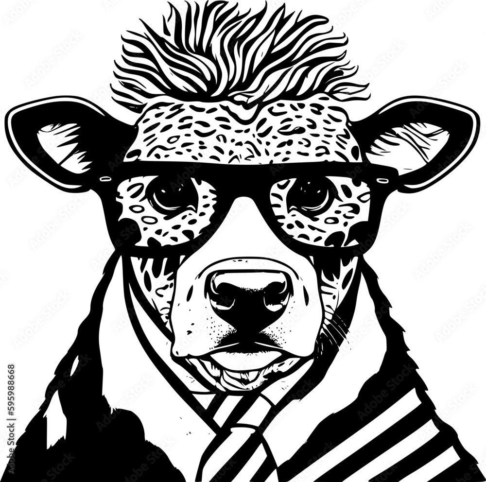 Cow With Glasses Cow With Glasses