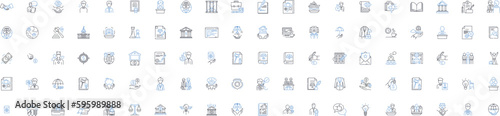 Freedom line icons collection. Independence, Liberty, Autonomy, Sovereignty, Self-rule, Free will, Emancipation vector and linear illustration. Self-determination,Self-governance,Self-reliance outline