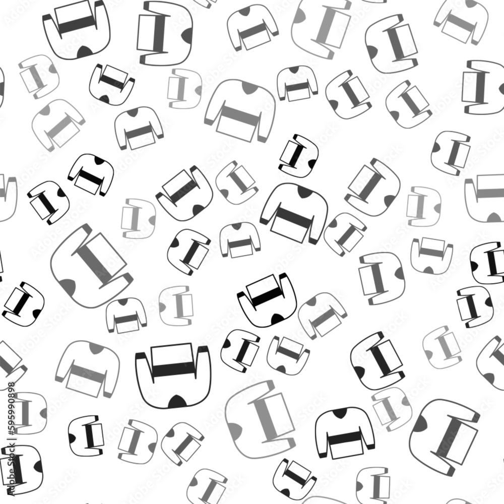 Black Sweater icon isolated seamless pattern on white background. Pullover icon. Sweatshirt sign. Vector Black Sweater icon isolated seamless pattern on white background. Pullover icon. Sweatshirt sign. Vector