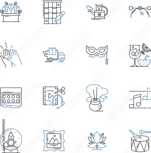 Clever adaptations line icons collection. Innovation, Creativity, Resourcefulness, Ingenuity, Problem-solving, Agility, Flexibility vector and linear illustration. Adaptability,Transformation