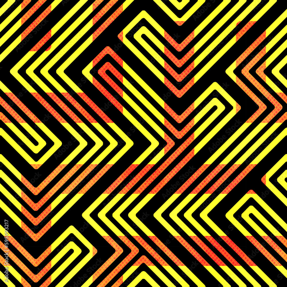 Gold stripes. Maze seamless pattern Gold stripes. Maze seamless pattern