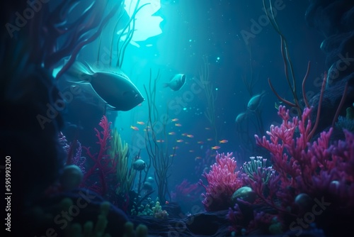 Illustration sous-marine de poissons