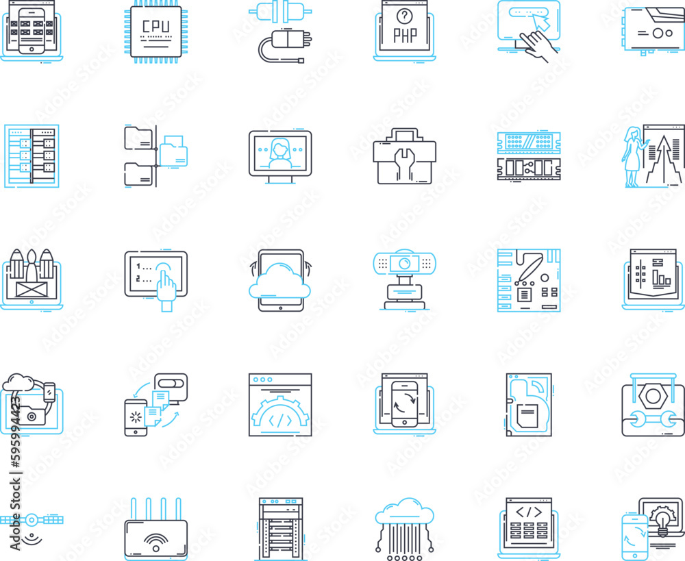 Digital intelligence linear icons set. Analytics, Algorithms, Automation, Big data, Blockchain, Code, Cognitive line vector and concept signs. Cybersecurity,Data,Decisions outline illustrations Digital intelligence linear icons set. Analytics, Algorithms, Automation, Big data, Blockchain, Code, Cognitive line vector and concept signs. Cybersecurity,Data,Decisions outline illustrations