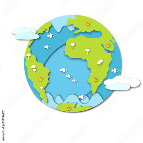 Earth Day Planet Globe World Nature Illustration 
