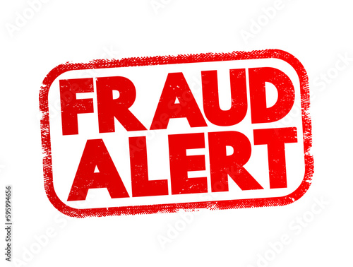 Fraud Alert text stamp, concept background