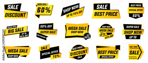Promotion sale poster banner collection. Sale, discount, best price, special offer