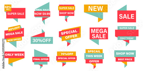 Promotion sale poster banner collection. Sale, discount, best price, special offer