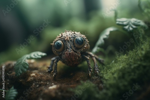 Tiny forest creature. Generative AI