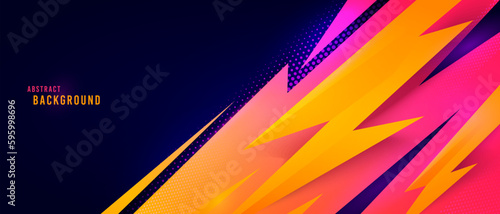 Abstract Colorful Power Lightning Background