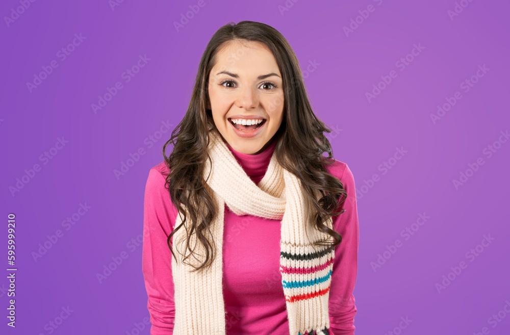 Young cute woman posing on background Young cute woman posing on background