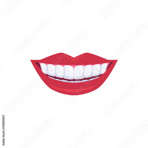 Teeth straightening and correction with clear aligner, flat vector illustration isolated on white background.