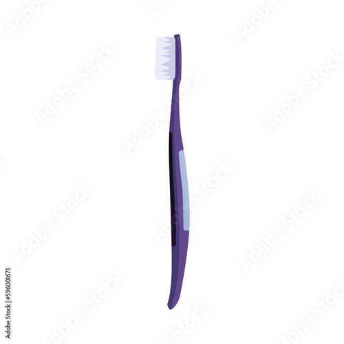 Blue-purple toothbrush flat style  vector illustration