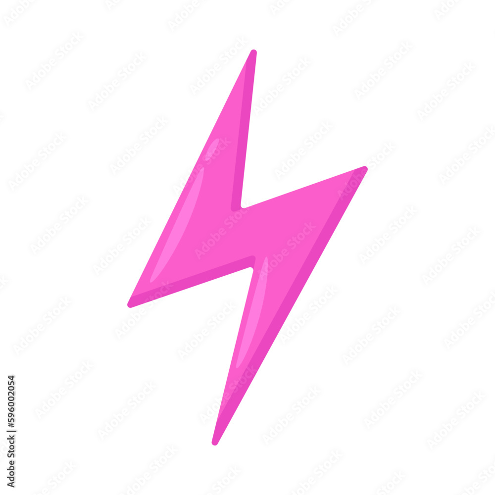 Lightning Pink Sign Emoji Icon Illustration. Girls Power Vector Symbol Emoticon Design Clip Art Sign Comic Style. Lightning Pink Sign Emoji Icon Illustration. Girls Power Vector Symbol Emoticon Design Clip Art Sign Comic Style.
