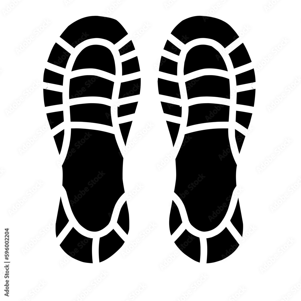 footprints Silhouette footprints Silhouette