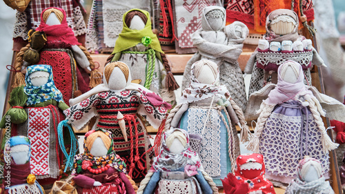 Slavic traditional rag dolls - amulets associated with pagan traditions.