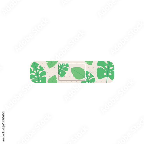 Adhesive medical tape for emergency care, flat vector illustration isolated.