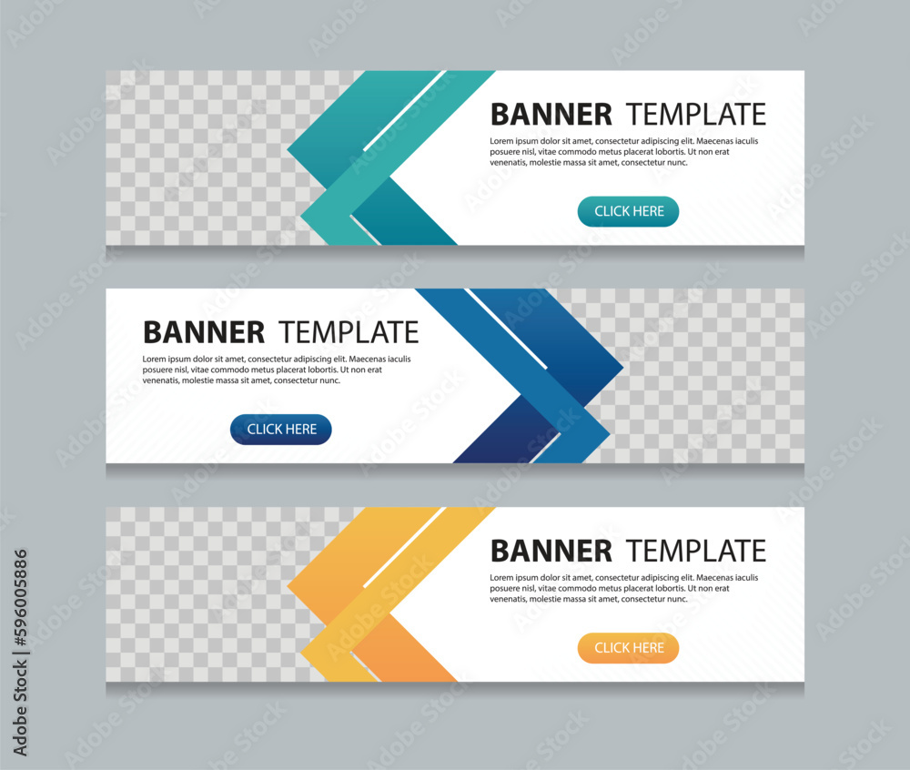 abstract web banner design template