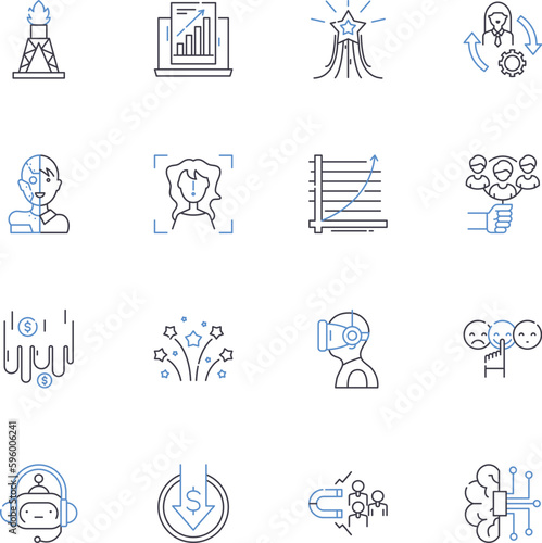 Revitalization line icons collection. Restoration, Rejuvenation, Resurgence, Renewal, Refreshment, Rebirth, Regeneration vector and linear illustration. Reawakening,Reinvention,Refurbishment outline