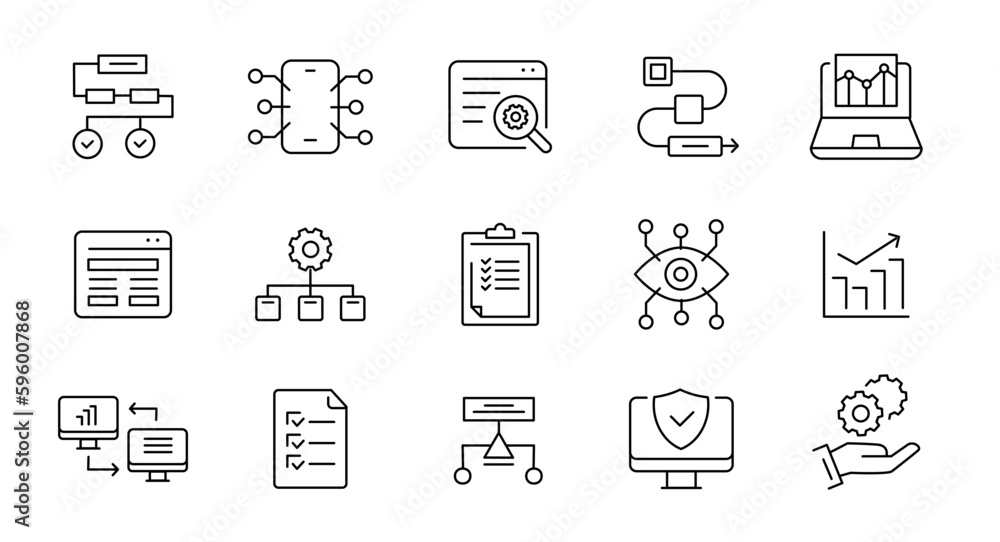 Big Data Line Icon Big Data Line Icon