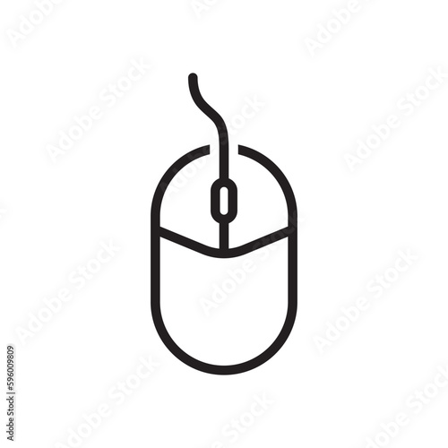 PC mouse vector icon. Mouse flat sign design. Computer mouse symbol pictogram. UX UI icon