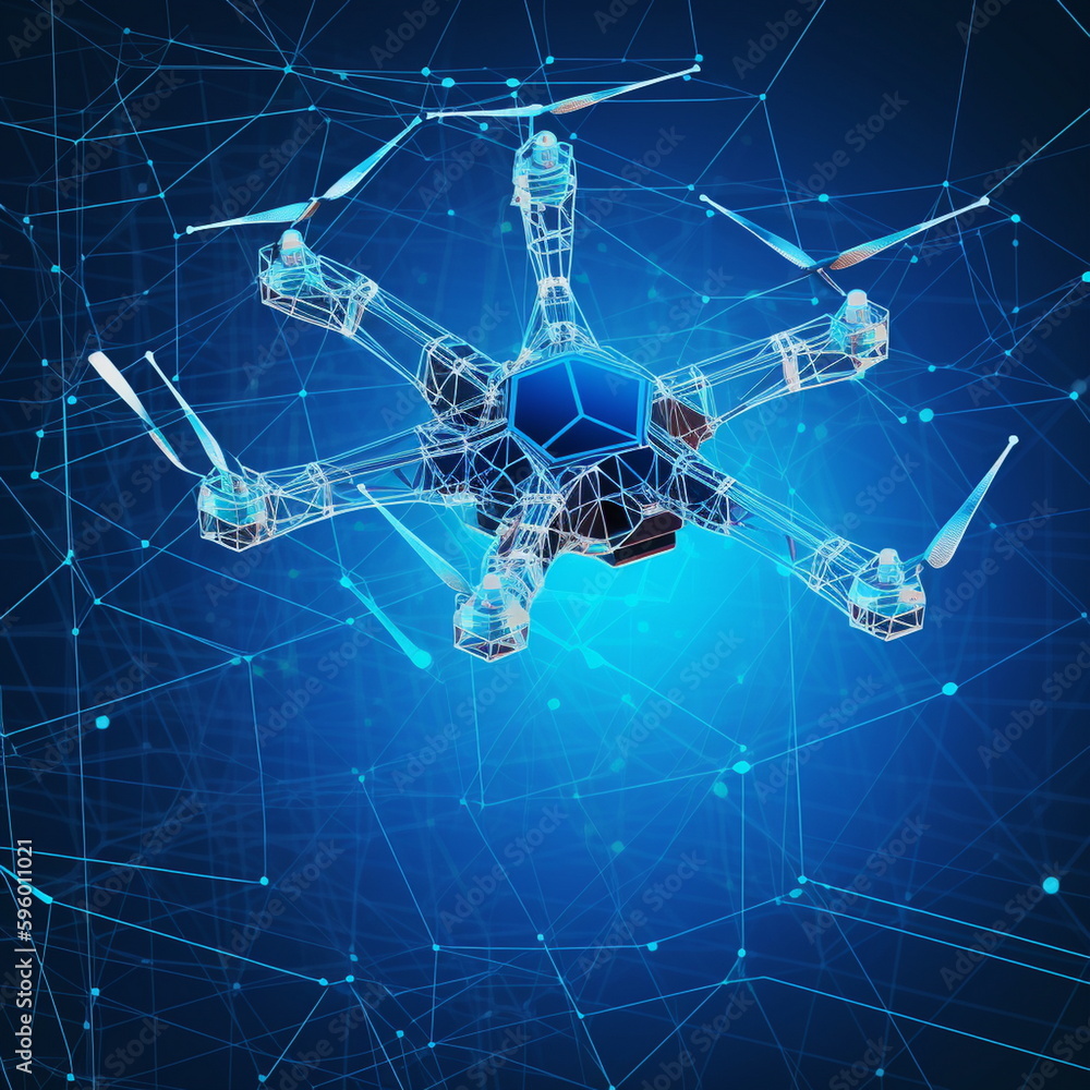 Unmanned aeronavigation systems the image of a drone i_004, Generative ... Circuit Diagram
