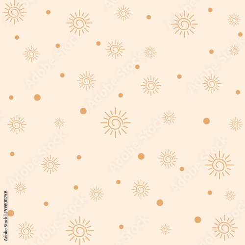 Seamless Sun Textured Background.