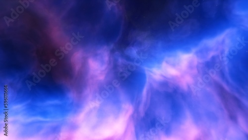 Space background with realistic nebula and shining stars. Colorful cosmos with stardust and milky way. Magic color galaxy. Infinite universe and starry night. 3d render 