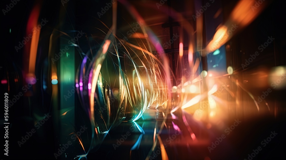 glitter glow heavenly light flare shine in dark, abstract background of lights, Generative Ai glitter glow heavenly light flare shine in dark, abstract background of lights, Generative Ai