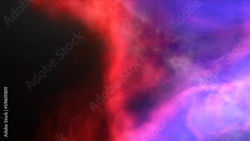 nebula gas cloud in deep outer space, science fiction illustration, colorful space background with stars 3d render 