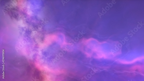 nebula gas cloud in deep outer space, science fiction illustration, colorful space background with stars 3d render 