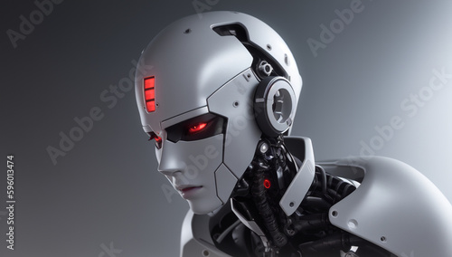A smart robot of the future with a unique structure Genarative AI © VRAYVENUS