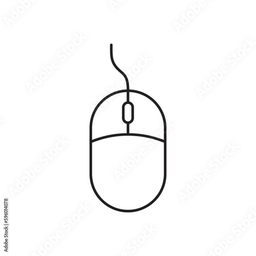 PC mouse vector icon. Mouse flat sign design. Computer mouse symbol pictogram. UX UI icon