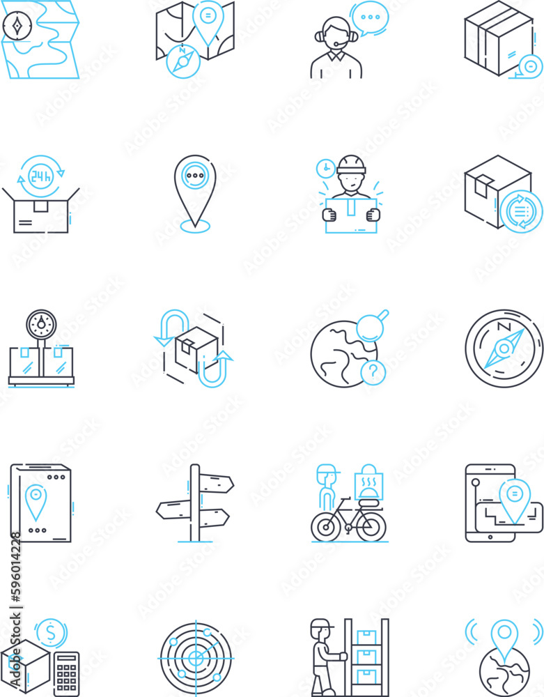 Guide map linear icons set. Navigation, Compass, Directions, Landmarks, Streets, Tourist, Pathways line vector and concept signs. Routes,Symbols,Legend outline illustrations Guide map linear icons set. Navigation, Compass, Directions, Landmarks, Streets, Tourist, Pathways line vector and concept signs. Routes,Symbols,Legend outline illustrations
