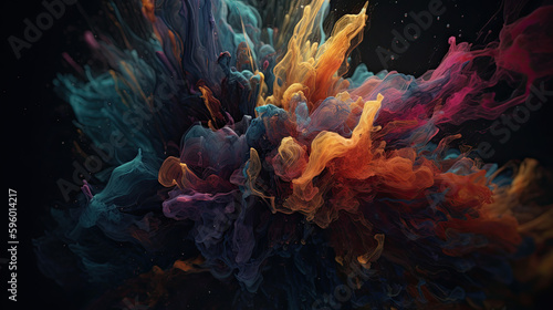 colour explosion background created with generative ai © Akshay