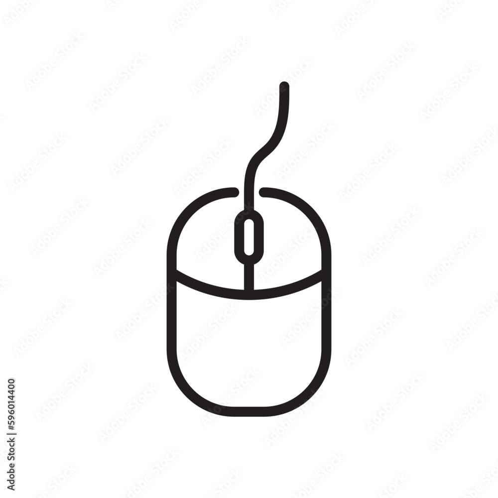 PC mouse vector icon. Mouse flat sign design. Computer mouse symbol