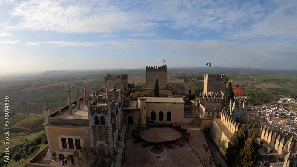 Almodovar castle (Castillo de Almodóvar del Río), a castle of Muslim origin in Almodovar del Rio, Spain on February 12, 2023 Almodovar castle (Castillo de Almodóvar del Río), a castle of Muslim origin in Almodovar del Rio, Spain on February 12, 2023