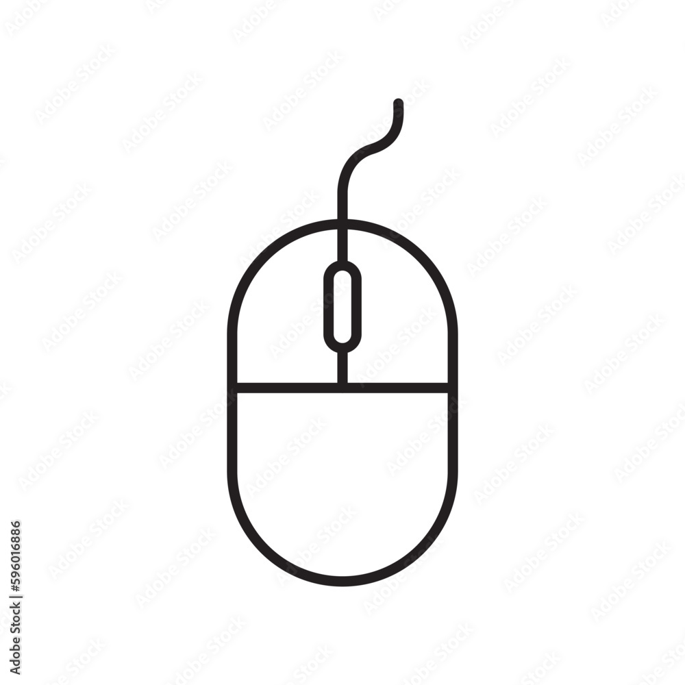 PC mouse vector icon. Mouse flat sign design. Computer mouse symbol pictogram. UX UI icon PC mouse vector icon. Mouse flat sign design. Computer mouse symbol pictogram. UX UI icon